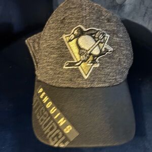 Penguin Reebok Black and Gold Cap